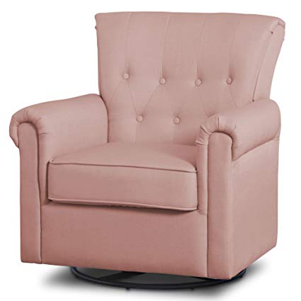 Delta Children Harper Glider Swivel Rocker Chair, Blush