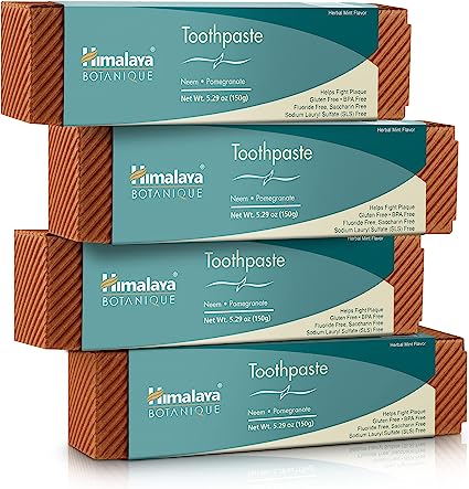 Himalaya Neem and Pomegranate Organic Toothpaste - 150g (Pack of 4)