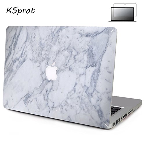 Silicone Decal Cover KSprot Soft-Touch Protector Marble Paint Pattern Rubber Coated Case protector for Macbook Pro 13" Model A1278 Protective Skin Macbook Foil,Style 1