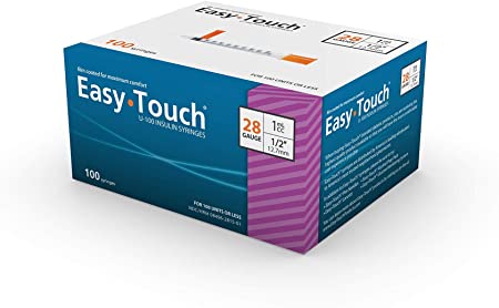 EasyTouch® U-100, 28G - 1cc/mL - 1/2" (12.7mm)