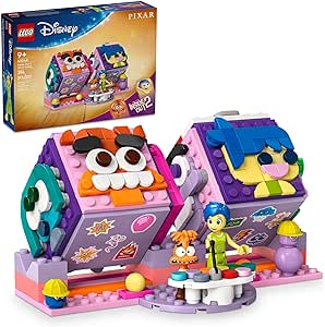 LEGO|Disney Inside Out 2 Mood Cubes from Pixar, Disney Toy Building Kit from The Movie, Fun Fantasy Toy to Share Emotions, Disney Gift Idea for Movie Fans, Girls and Boys, 43248