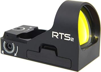 C-MORE Systems Micro Red Dot Sight RTS2B V5, 1x Magnification, Made of Aircraft Grade Aluminum, Adjusts for Wind & Elevation, Ultra Bright, All Weather, Waterproof, Lightweight, Matte Black