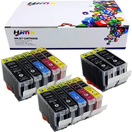 HIINK Comaptible Ink Cartridge Replacement for PGI-5 Cli-8 Ink use with CanonPixma iP4200 iP4300 iP4500 MP600 MP610 MP800(4PGBK, 2BK, 2C, 2M, 2Y, 12-Pack)