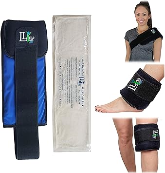 Life & Limb Gel Long Reusable Gel Ice Pack for Injuries (6 X 20 Inches) Adjustable Straps - Premium Quality Hot Cold Pack - Pain Relief Wrap for Lower Back Knees Hips Shoulder Ankle Muscle Cramps by Life and Limb Gel