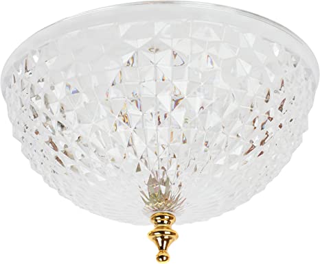 Trenton Gifts Decorative Dome Cover for Ceiling Light Fixture, Hanging Home Decor with Clip