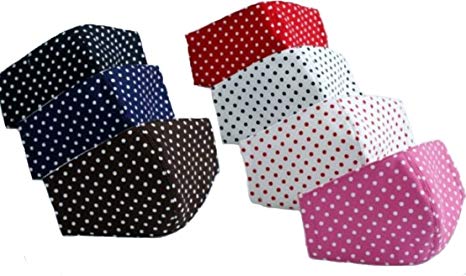 Anti Pollution Dust PM2.5 Mouth Mask Washable and N95 Masks for Children Men and Women (DOTS-Red)