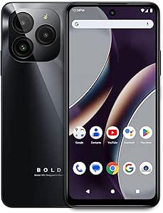 Bold K10 | 2024 | 3-Day Battery | Unlocked | 6.6” HD  Infinity Display | 128/4GB | Triple 50MP Camera | US Version | US Warranty | Black