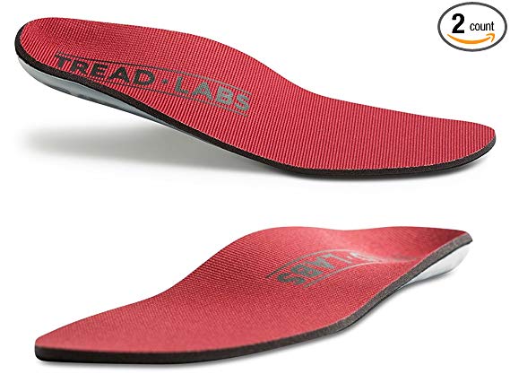 Tread Labs Stride Insoles - Semi-Custom Orthotics for Plantar Fasciitis Pain Relief - 4 Arch Heights Deliver Comfort for Flat Feet to Extra High Arches
