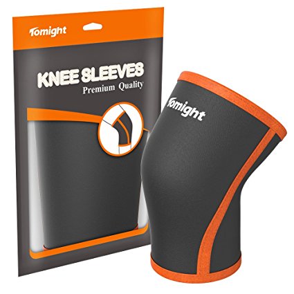 Tomight Sports Knee Sleeve 7mm Neoprene Compression Brace for Relieving Joint Pain and Arthritis, Good Support for Running,Jogging,Workout, Gym, Hiking,biking