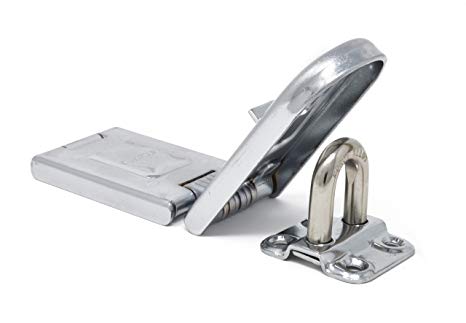 Master Lock 720DPF 6-1/4" Long Zinc Plated Hardened Steel Single Hinge Hasp