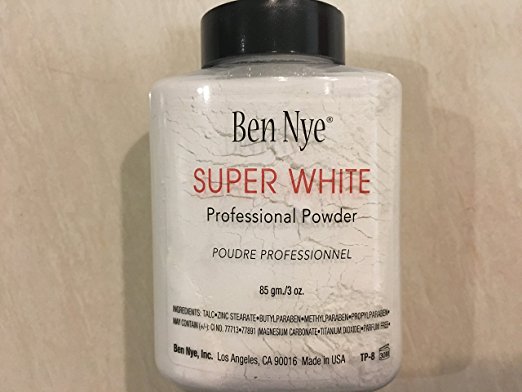 Ben Nye Super White Translucent Face Powder, 3 Oz Shaker Jar
