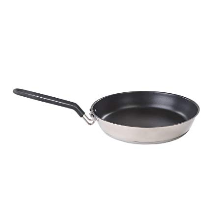 Stansport #249-10 Stainless Steel 10" Fry Pan with Folding Handle