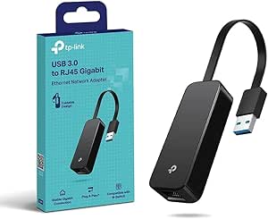 TP-Link Adaptateur USB Ethernet UE306, Adaptateur USB 3.0 vers Ethernet Gigabit, Conception pliable et légère, compatible avec Nintendo Switch, Windows 11/10/8.1/8/7, MacOS et Linux