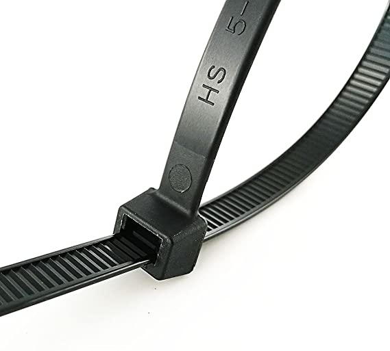 HS Heavy Duty Cable Zip Ties 26 Inch (50 Pack) Large Plastic Tie Straps UV Resistant Black Outdoor Purpose,175 Lbs Industrial Strength Zip Ties