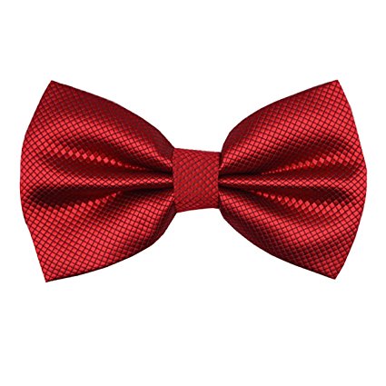 Alizeebridal Men's Solid Formal Banded Bow Ties 17-color Available