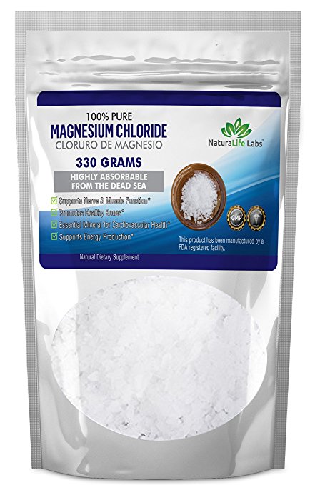 [NEW!] Magnesium Chloride Food Grade Edible Cloruro de Magnesio 330 grams 100% Pure Higly Absorbable from the Dead Sea magnesium chloride flakes oil bath