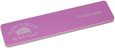 Soft Touch Sand Turtle Nail File Block, Soft Sponge, Berry 280 Grit Ultra Fine, 5 1/4 Inch, 5 Piece