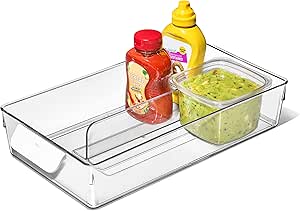 OXO Refrigerator Adjustable Storage Bin, Clear