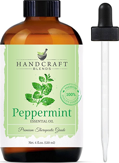 Handcraft Peppermint Essential Oil - Huge 4 OZ - 100% Pure & Natural – Premium Therapeutic Grade with Premium Glass Dropper