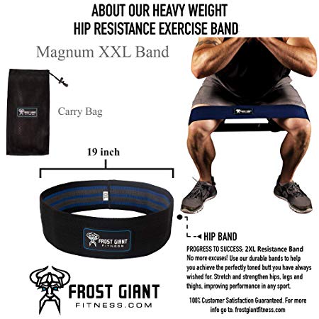 Frost Giant Fitness: Booty Band Set ~ Different Sizes Vary Resistance | Workout, Squats, Stretching, Hips, Glute, Quads, Personal Training