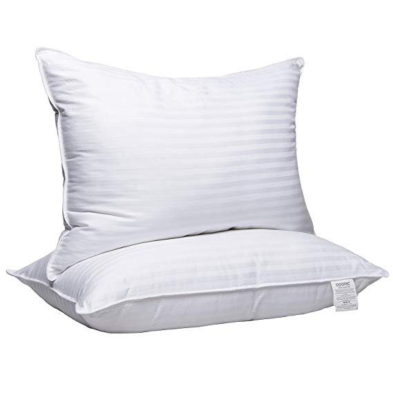 Adoric Pillows for Sleeping, 2 Pack Premium Bed Pillow for Home & Hotel Collection -Skin-Friendly Good for Side and Back Sleeper Queen Size 2028 White
