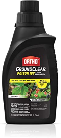 Ortho GroundClear Poison Ivy and Tough Brush Killer1 - Concentrate, Makes 8 Gallons, Kills Poison Ivy, Poison Oak, Kudzu & Wild BlackBerry, Kills to The Root, 32 fl. oz.