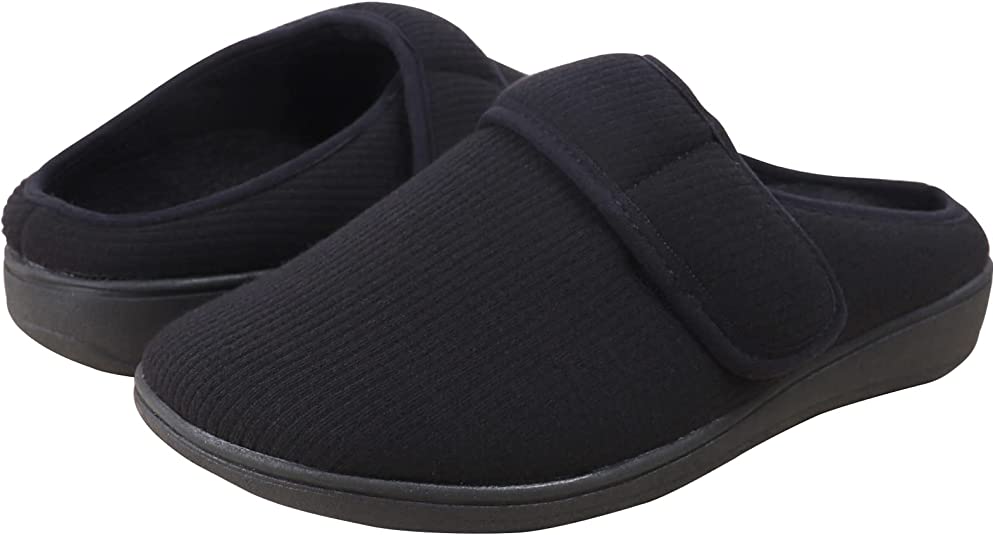 Yilanmy Women's Slippers with Arch Support, Wide House Slippers with Fuzzy Lining for Plantar Fasciitis Foot & Heel Pain, Comfortable Cozy Shoes with Adjustable Strap