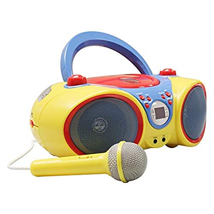 HamiltonBuhl HECKIDSCD30 Kids CD Player/Karaoke Machine with Microphone