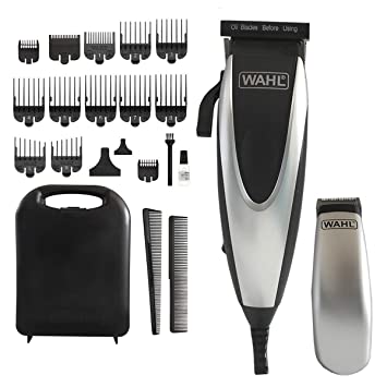 Wahl - Home Pro Combo 24 Pieces Kit - Black/Silver Complete Haircutting & Touch-UP Kit