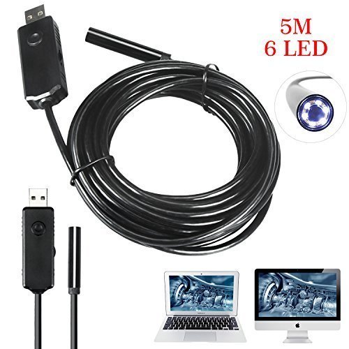 Giwox 20 MEGA PIXELS USB Borescope Endoscope Waterproof Inspection Camera with OTG Cable for Android Smartphones5M