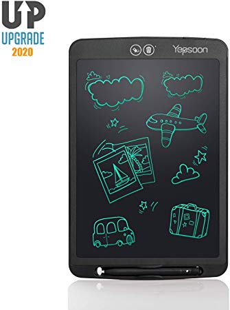 YEPSOON LCD Writing Tablet 12 inch Electronic Writing & Drawing Doodle Board，Full&Partial Dual Erase Mode,Lock Screen Function, Portable Reusable Magnetic Notepad, Gift for Kids, New Version of 2019