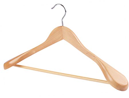 Closet Spice Solid Wooden Extra-Wide Shoulder Coat Hangers - Set of 6 (Natural)