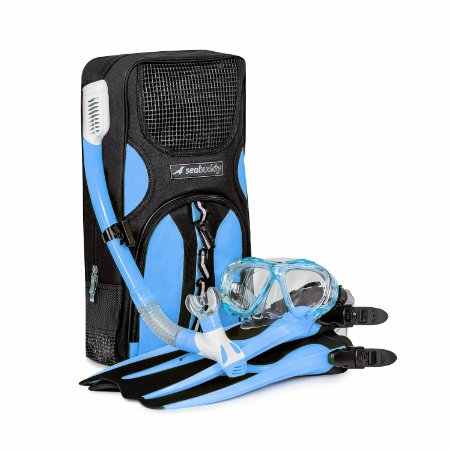 SealBuddy FIJI Panoramic Snorkel set   Premium Travel Gear Bag