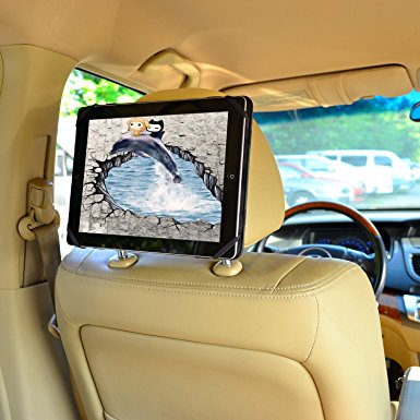 TFY 9-Inch to 10.1-Inch Tablet PC Car Headrest Mount, Fast-Attach Fast-Release Edition, for iPad Pro 9.7" and other 9 - 10.1 inch Tablet PCs, Beige