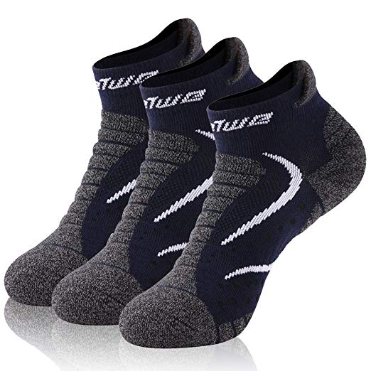 No Show Running Socks, Feelwe Unisex Moisture Wicking Anti Odor Cushion Low Cut Climbing Hiking Socks, 1/3/6 Pairs