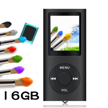 Tomameri Portable 16G MP3 MP4 Player Video Player with Photo Viewer  E-Book Reader  Voice Recorder- Black