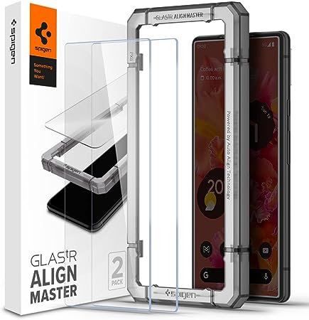 Spigen Tempered Glass Screen Protector [GlasTR AlignMaster] designed for Pixel 6 (2021) - [2 Pack], Transparent, AGL04164
