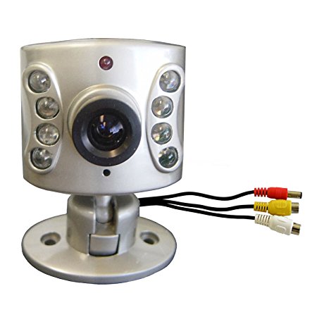 Wisecomm OC960 Mini Indoor Night Vision Color Security Camera with Audio and Adjustable Lens - Mini (Silver)