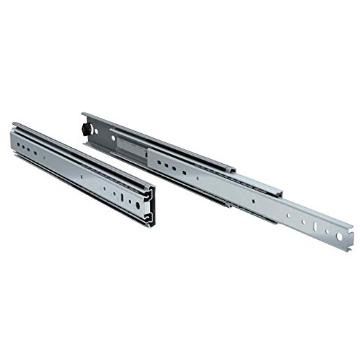TCH Hardware 16” Heavy Duty 250 lb Drawer Slides - 2-1/4" x 3/4" Wide Steel Full Extension Over Travel