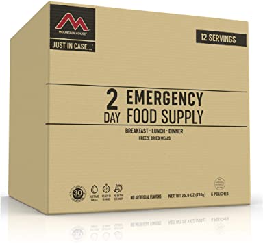 Mountain House 2-Day Emergency Food Supply | Freeze Dried Survival & Emergency Food | 12 Servings