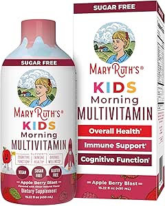 Kids Organic Liquid Morning Multivitamin by MaryRuth's | Kids Multivitamin | Immune Support Supplement | Multivitamin for Kids | Vitamin C | Vitamin D | Vegan | 30-180 Servings | 15.22 fl oz