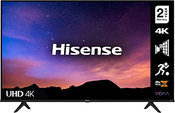 HISENSE 65A6GTUK (65 Inch) 4K UHD Smart TV, with Dolby Vision HDR, DTS Virtual X, YouTube, Netflix, Freeview Play and Alexa Built-in, Bluetooth and WiFi (2021 New)