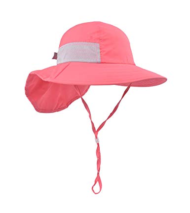 Toddler Sun Hat Kids Outdoor Activities UV Protecting Sun Hats with Neck Flap (2T-7T)