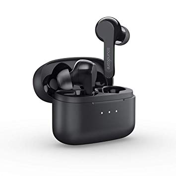 Soundcore Anker Liberty Air True-Wireless Earphones with Charging Case, Bluetooth 5,, Touch Control Earbuds, Graphene Enhanced Sound, Noise-Cancelling Microphones, and Secure Fit (Renewed)