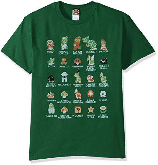 Nintendo Men's Pixel Cast T-Shirt