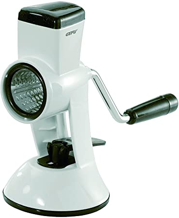 GEFU Almond and Parmesan Mill, With Suction Foot and Screw Clamp, Stainless Steel and Plastic