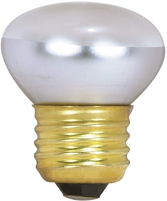 Satco S3601 120V Stubby 25-Watt R14 Light Bulb, Clear