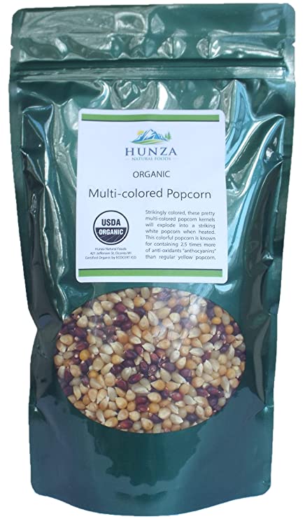Hunza Organic Multi-colored Popcorn (2-lbs)
