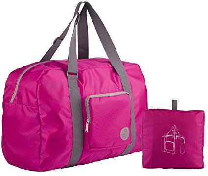 Wandf Foldable Travel Duffel Bag Luggage Sports Gym Water Resistant Nylon