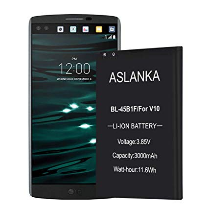 Aslanka LG V10 Battery-New Cycle 3000mAh Original Capacity Replacement Battery-for V10 VS990,RS987,H901,H900,H960A-[12 Months Warranty]